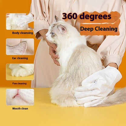 Pet Cleaning & Disinfection Wipes - Special Dog & Cat Gloves